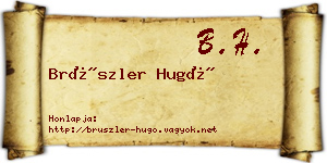 Brüszler Hugó névjegykártya